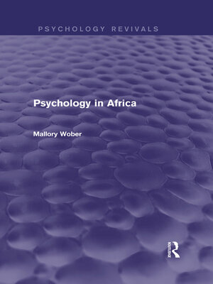 cover image of Psychology in Africa